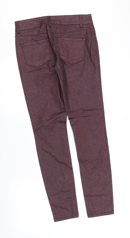 skinny Womens Purple   Trousers  Size 8 L32 in