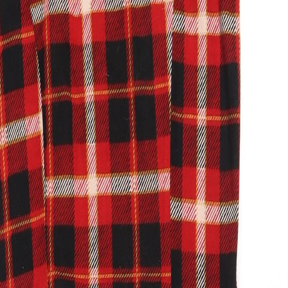 qed london Womens Orange Check  Fit & Flare  Size S