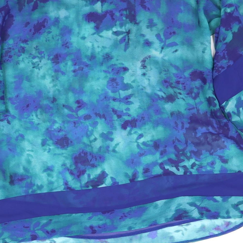 Womens UK Size 10 Per Una Blue Basic Blouse