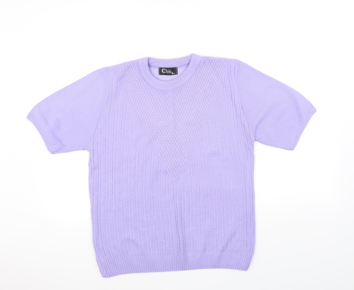 CHIC Womens Purple   Pullover Jumper Size M