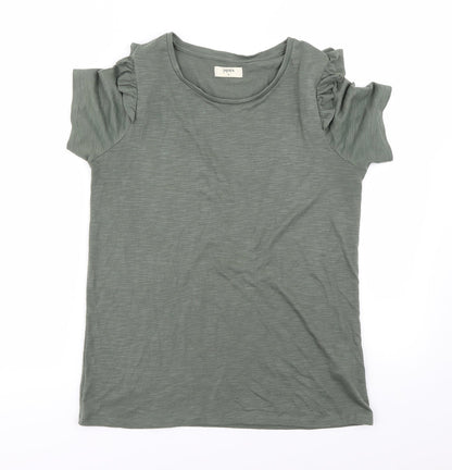 Womens UK Size 10 Papaya Green Basic T-Shirt
