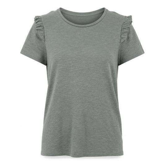 Womens UK Size 10 Papaya Green Basic T-Shirt