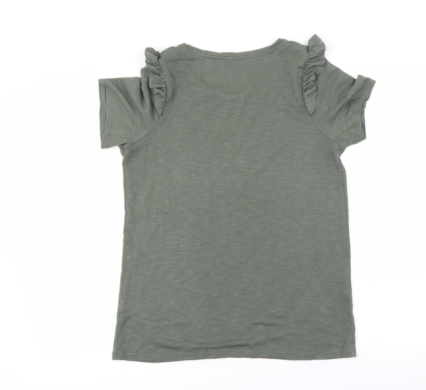 Womens UK Size 10 Papaya Green Basic T-Shirt
