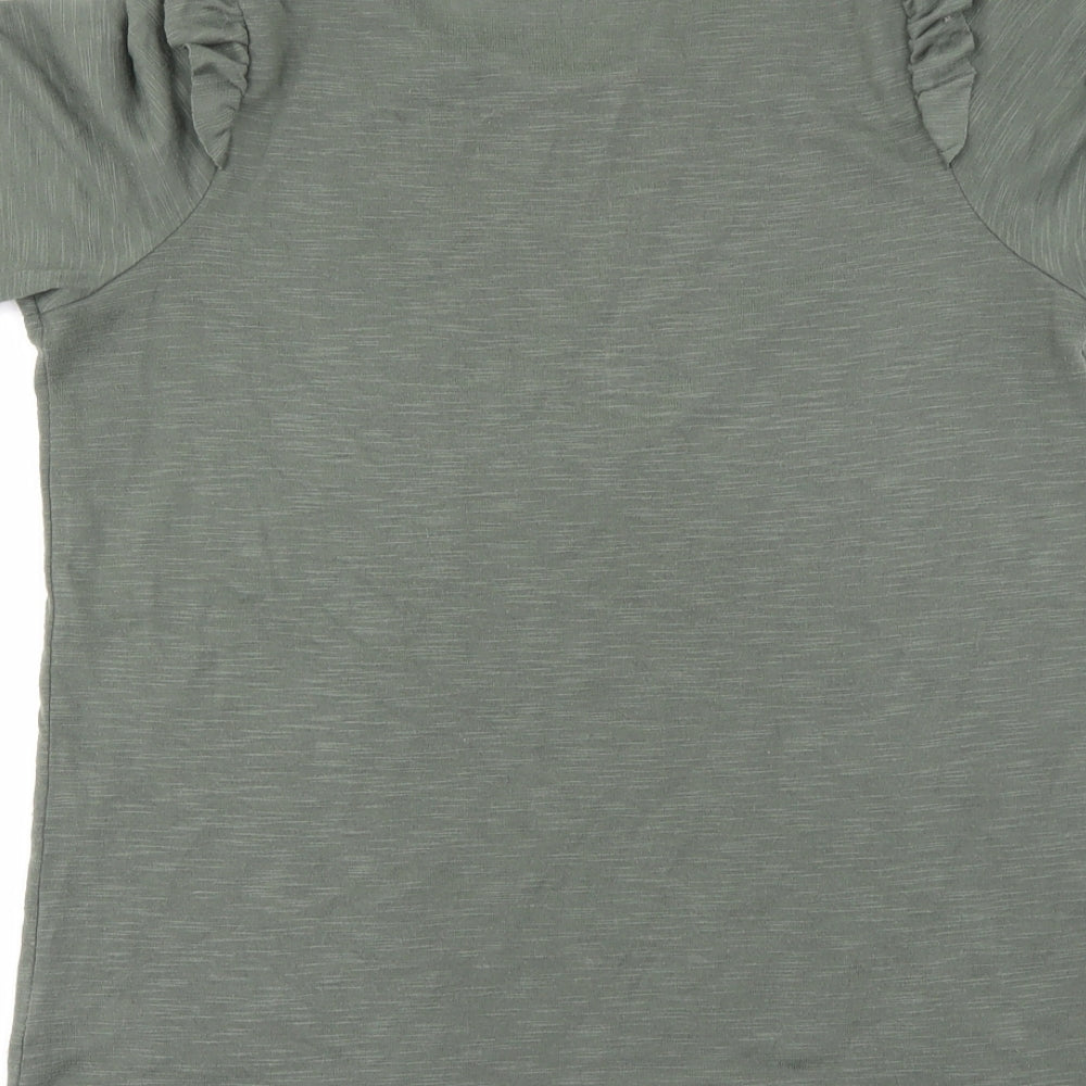 Womens UK Size 10 Papaya Green Basic T-Shirt