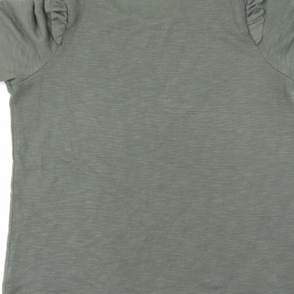 Womens UK Size 10 Papaya Green Basic T-Shirt