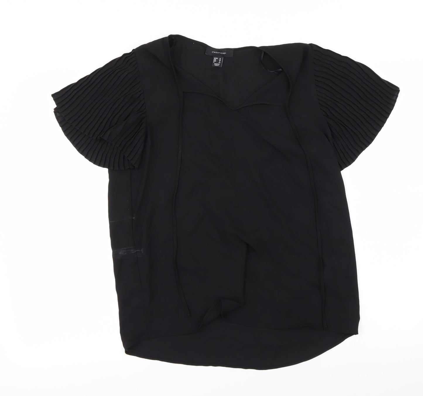 Womens UK Size 12 Atmosphere Black Basic Blouse