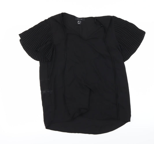 Womens UK Size 12 Atmosphere Black Basic Blouse