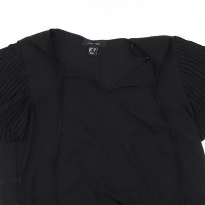 Womens UK Size 12 Atmosphere Black Basic Blouse