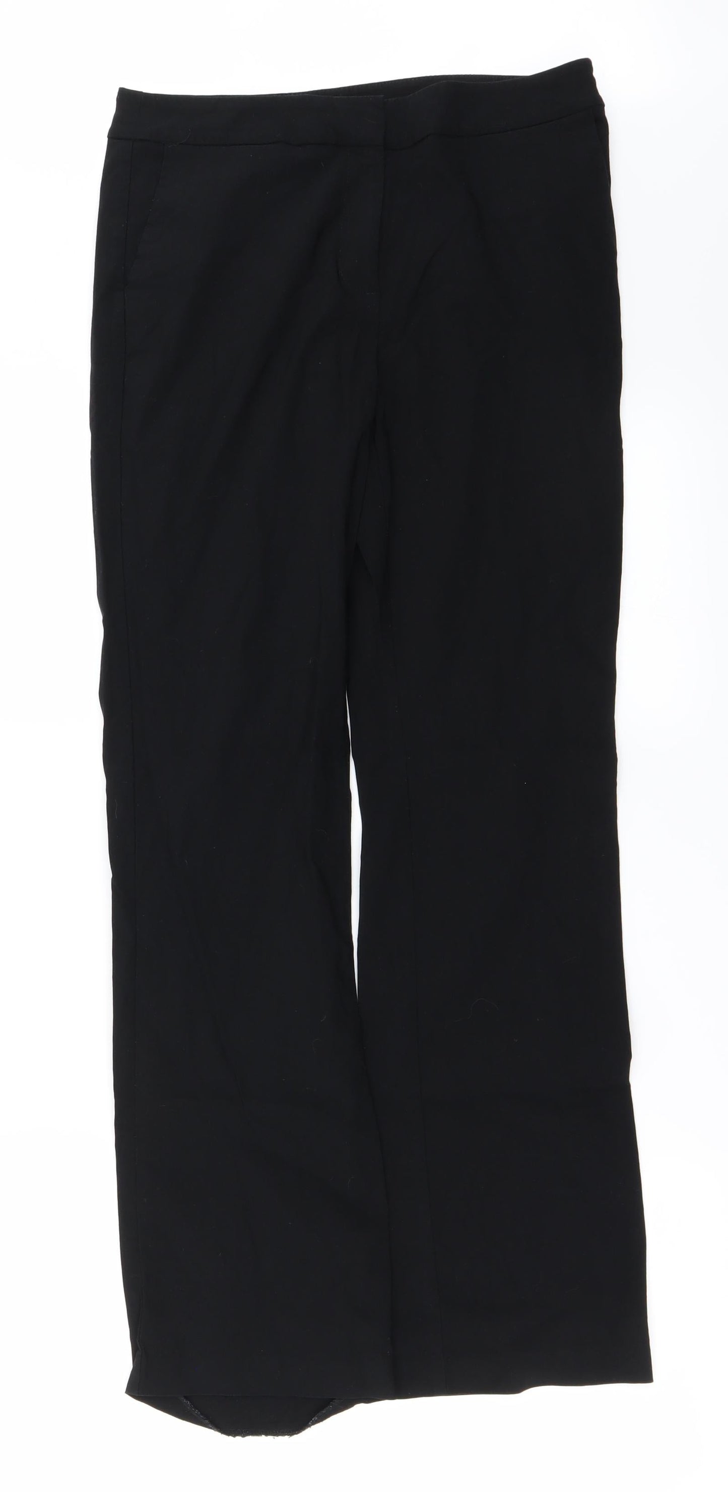 Womens UK Size 10 Papaya Regular Fit  Black Trousers