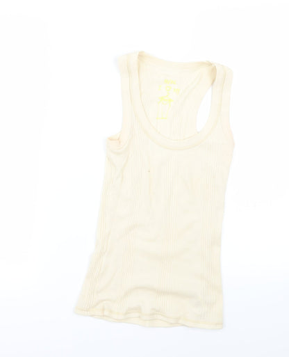 Preworn Womens Yellow   Basic T-Shirt Size 10