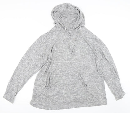Papaya Womens Grey   Pullover Hoodie Size L