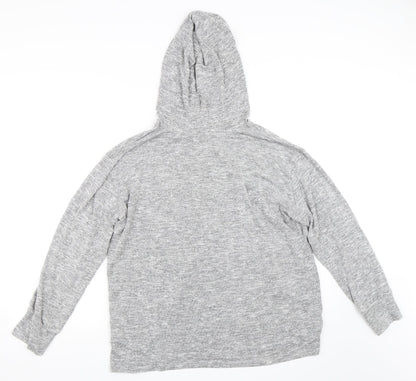 Papaya Womens Grey   Pullover Hoodie Size L