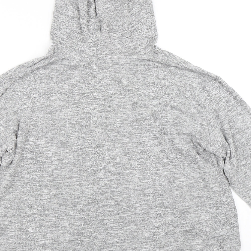 Papaya Womens Grey   Pullover Hoodie Size L