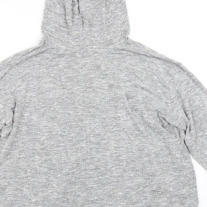 Papaya Womens Grey   Pullover Hoodie Size L