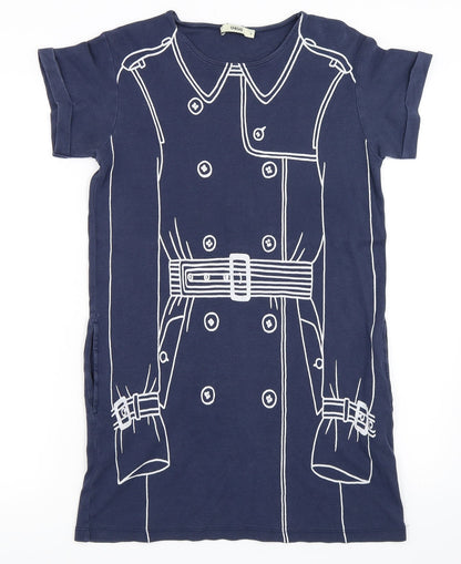 Oasis Womens Blue   T-Shirt Dress  Size S