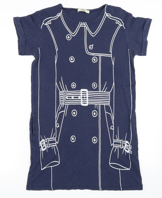 Oasis Womens Blue   T-Shirt Dress  Size S