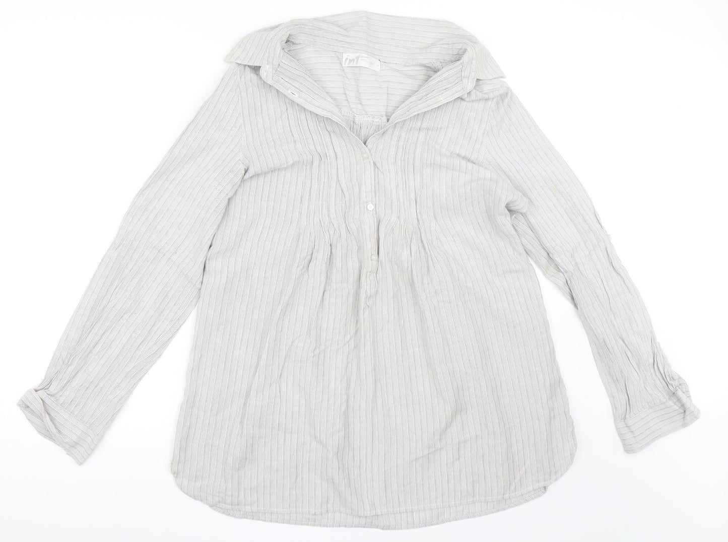 Internationale Womens Silver   Shirt Dress  Size 14