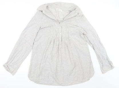 Internationale Womens Silver   Shirt Dress  Size 14
