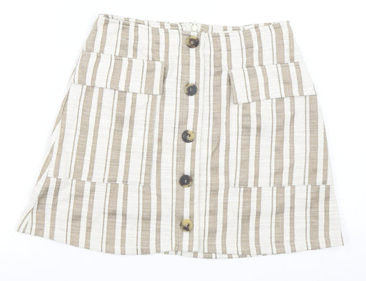 MNG Womens Beige   A-Line Skirt Size M