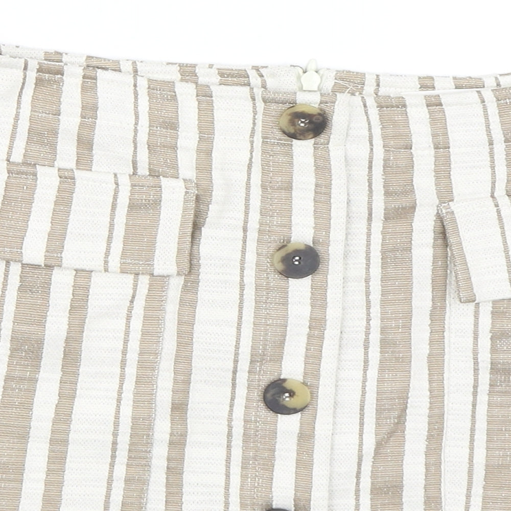 MNG Womens Beige   A-Line Skirt Size M