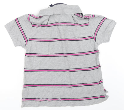 Stone Bay Mens Grey Striped   Polo Size M