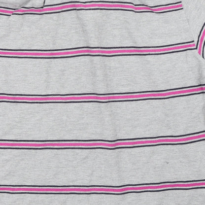 Stone Bay Mens Grey Striped   Polo Size M