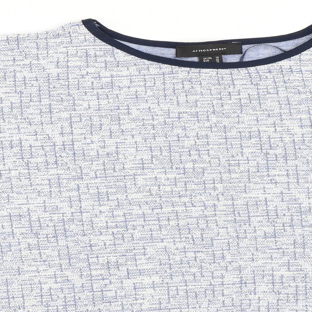 Womens UK Size 14 Atmosphere Blue Basic Blouse