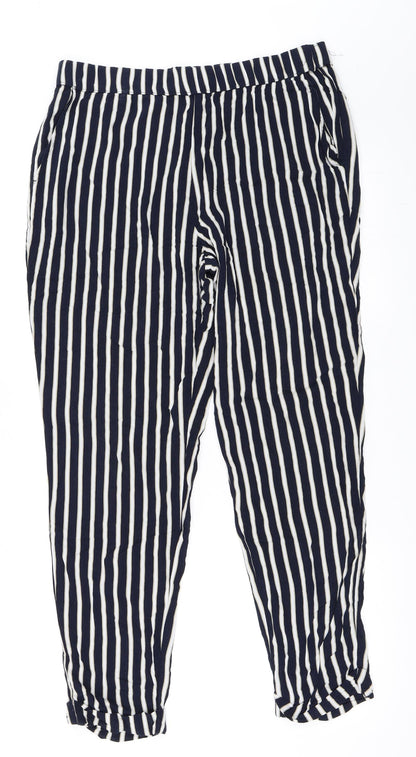 Yessica Womens Blue Striped  Trousers  Size 42 L27 in