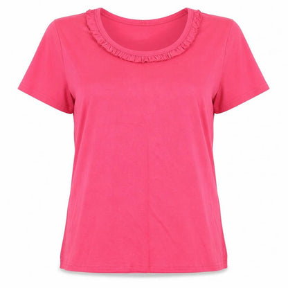 Bella Beau Womens Pink   Basic T-Shirt Size L