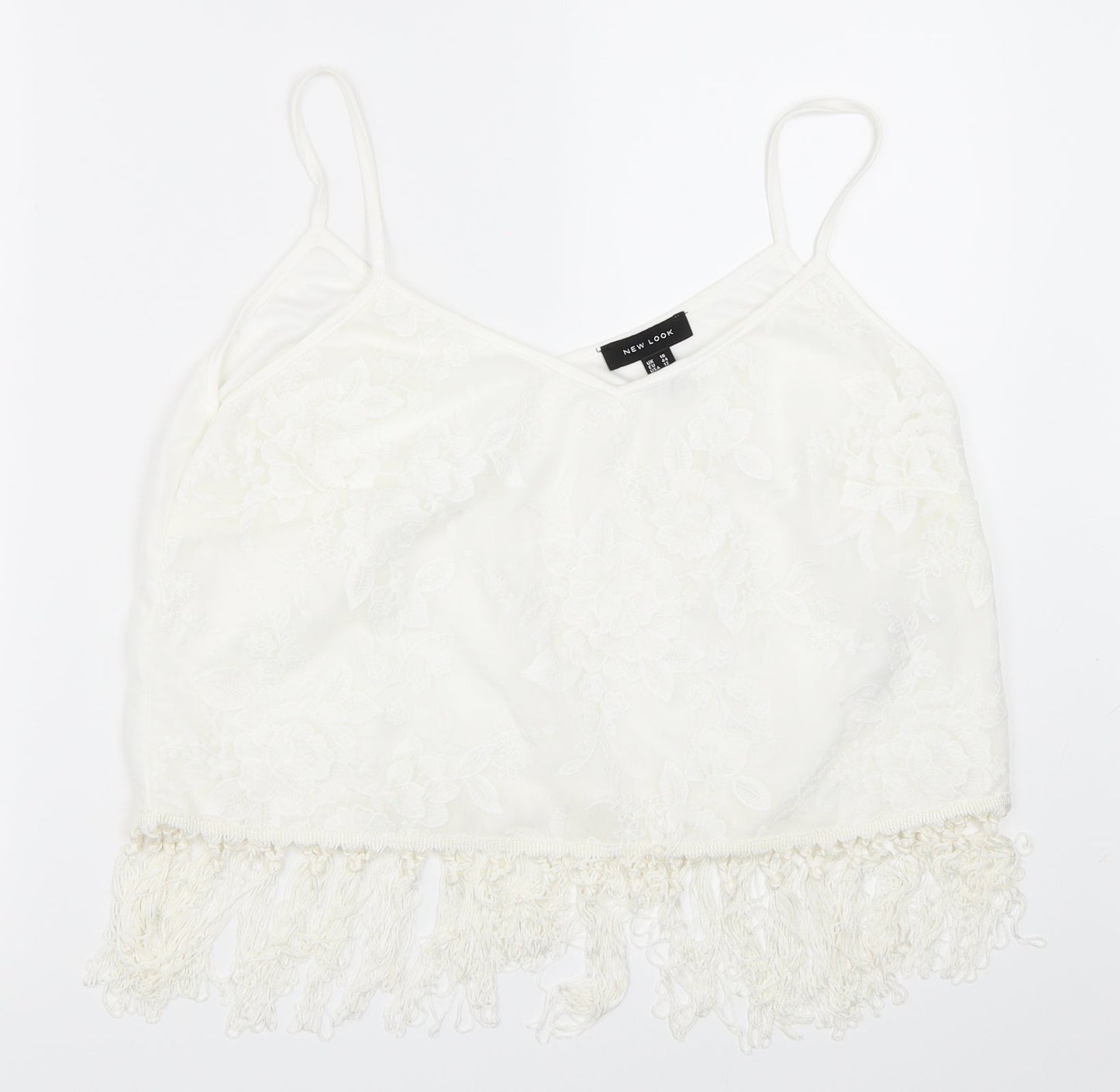 Womens UK Size 16 New Look Ivory Basic Blouse
