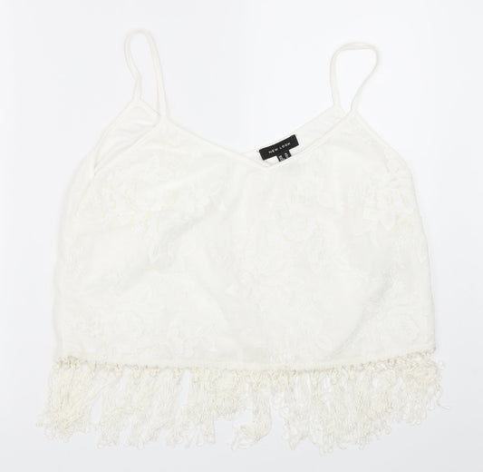 Womens UK Size 16 New Look Ivory Basic Blouse