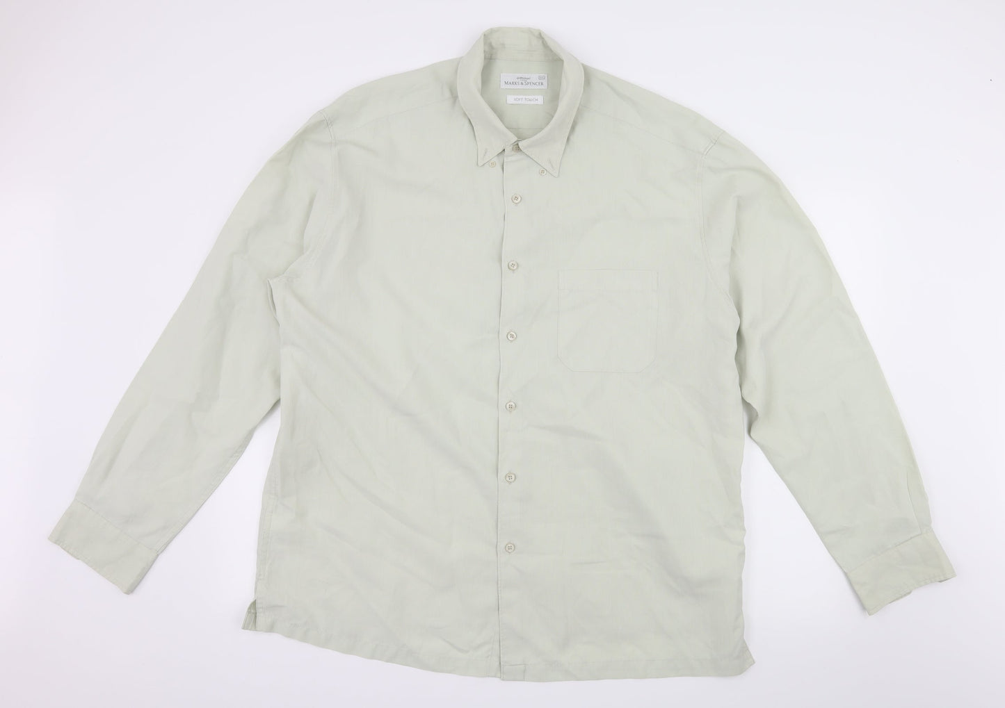 St Micheal Mens Green    Button-Up Size 2XL