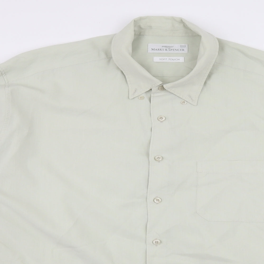 St Micheal Mens Green    Button-Up Size 2XL