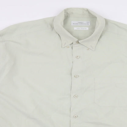 St Micheal Mens Green    Button-Up Size 2XL