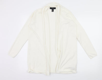 FOREVER 21 Womens Ivory  Knit Cardigan Jumper Size S