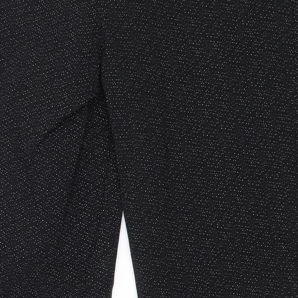 Adrienne Vittadini Womens Black Polka Dot  Trousers  Size 14 L25 in