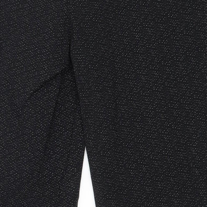 Adrienne Vittadini Womens Black Polka Dot  Trousers  Size 14 L25 in