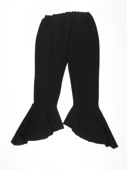 Womens UK Size 14 Preworn Regular Fit  Black Trousers
