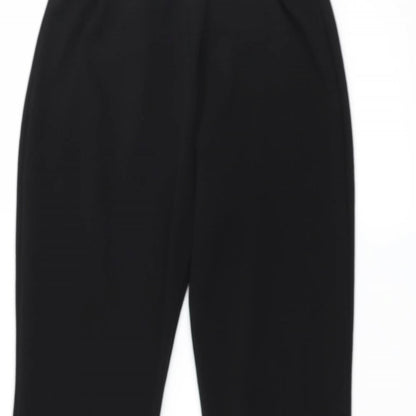 Womens UK Size 14 Preworn Regular Fit  Black Trousers