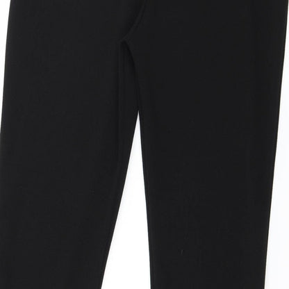 Womens UK Size 14 Preworn Regular Fit  Black Trousers