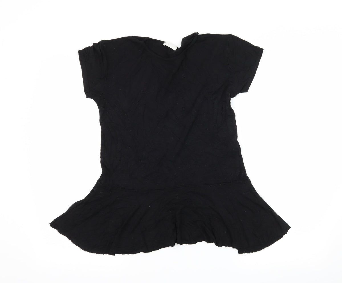 Miss Faceless Womens Black  Jersey Basic T-Shirt Size M