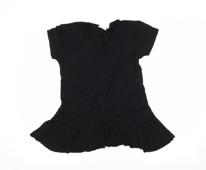Miss Faceless Womens Black  Jersey Basic T-Shirt Size M