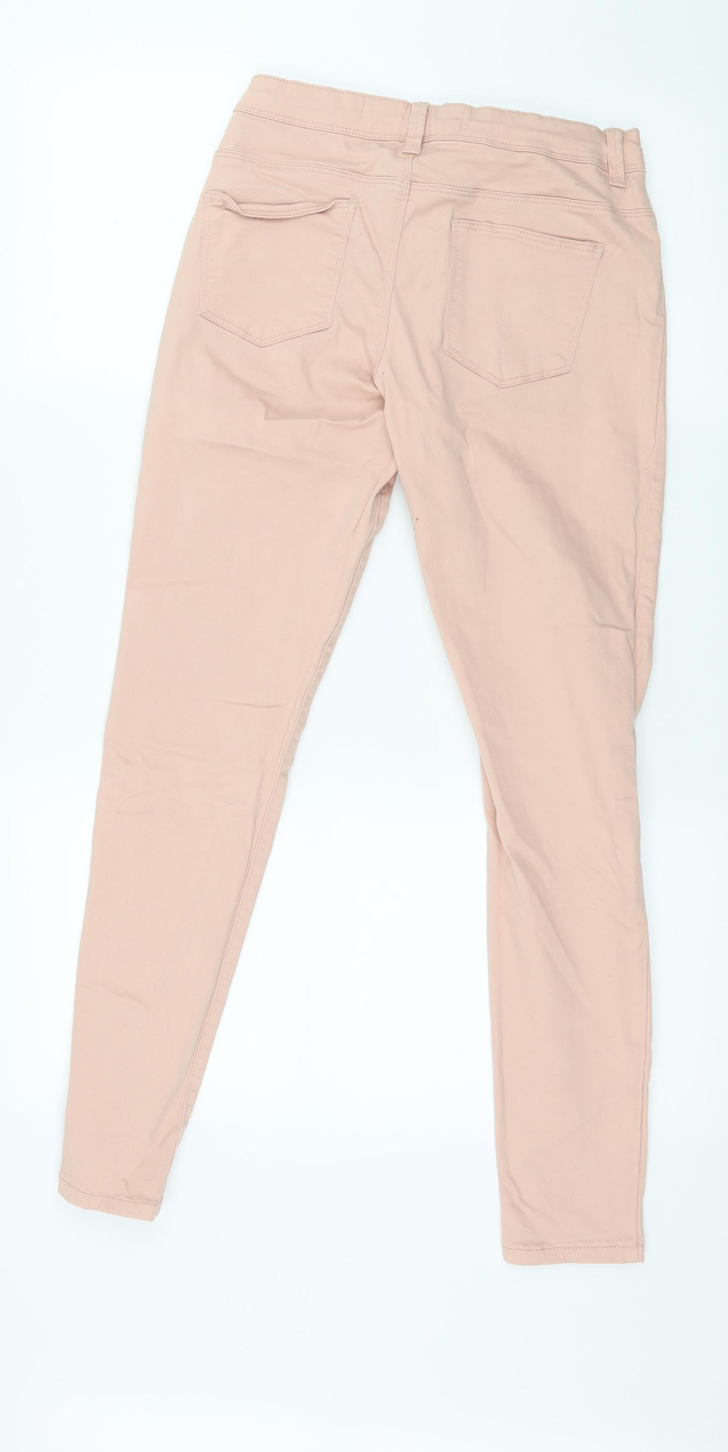 Denim & Co. Womens Pink  Denim Skinny Jeans Size 8 L27 in