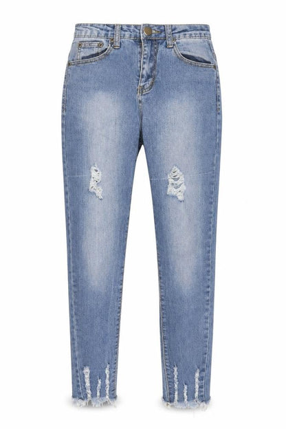 Womens UK Size 6 PRETTYLITTLETHING Regular Fit Skinny Blue Jeans