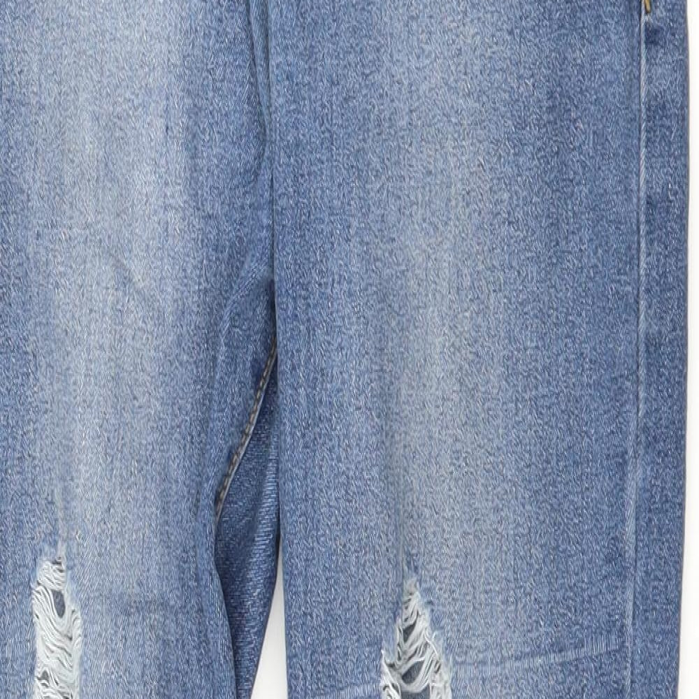 PRETTYLITTLETHING Womens Blue  Denim Skinny Jeans Size 6 L26 in