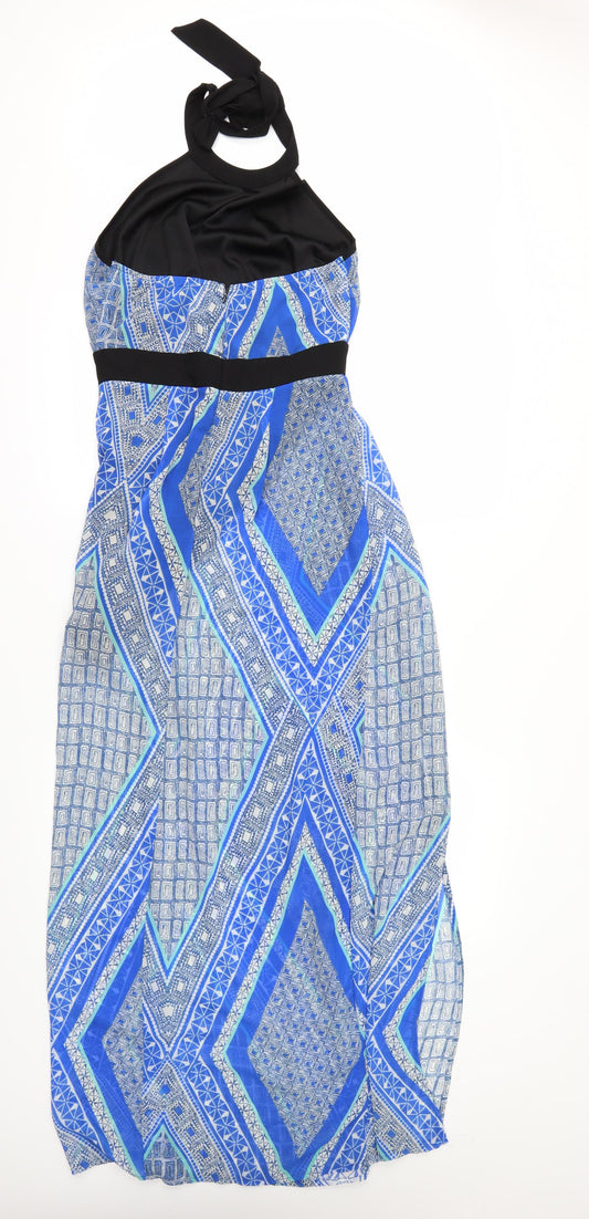 FOREVER 21 Womens Blue Geometric  Maxi  Size S