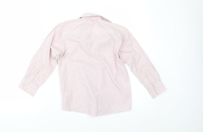 Duck & Dodge Boys Red Striped  Basic Button-Up Size 6 Years