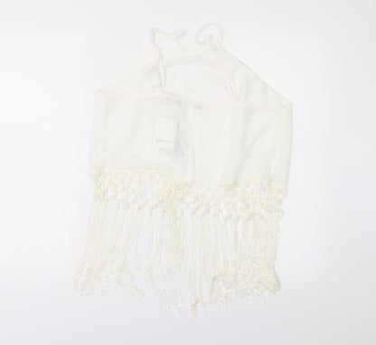 Womens UK Size 12 Glamourous White Kimono Blouse