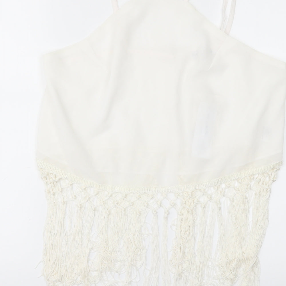 Womens UK Size 12 Glamourous White Kimono Blouse