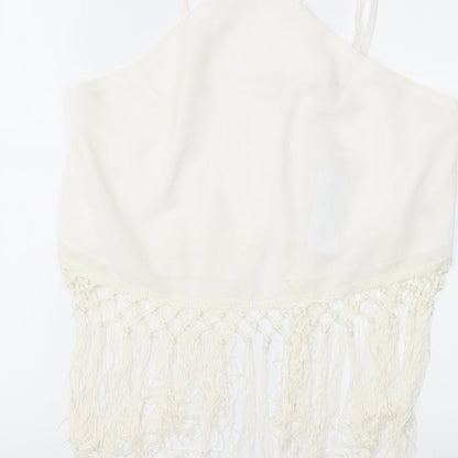 Womens UK Size 12 Glamourous White Kimono Blouse